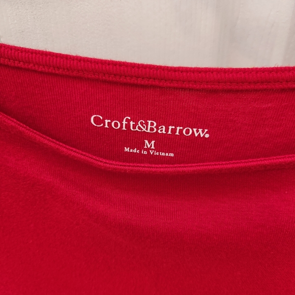 💥SALE💥Croft&Barrow, Medium, Red Womens top - Picture 3 of 6